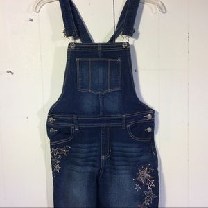 Jordache denim bib overalls size 14